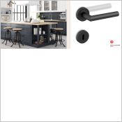 Rhodes sur Rosace 3- pièces breveté - Poignée de porte en inox
