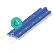 Barrette polyamide avec drainage