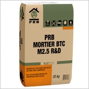 Mortiers BTC (brique de terre crue) M2.5 et M5 éco-conçus pour blocs de terre crue / compressé